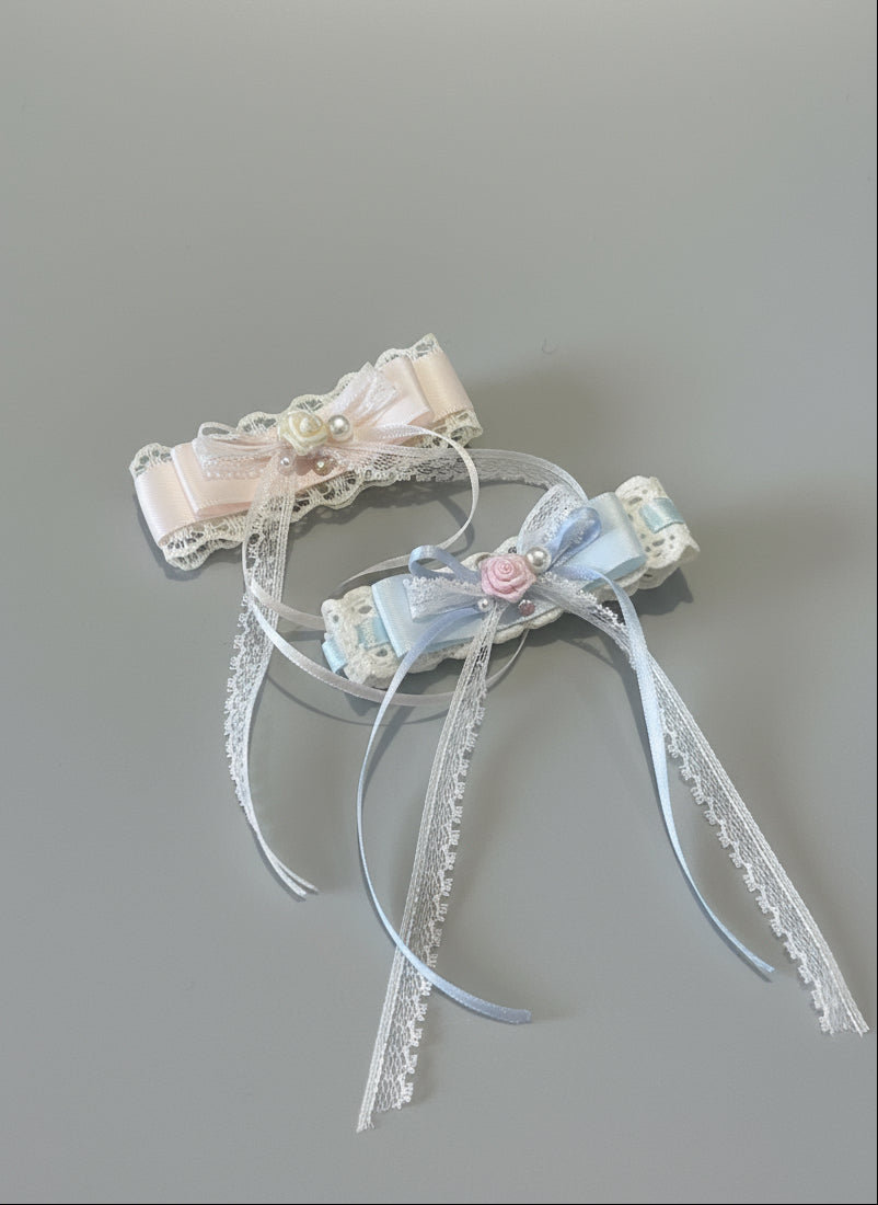 Nœud plat en dentelle Amelia Fleur