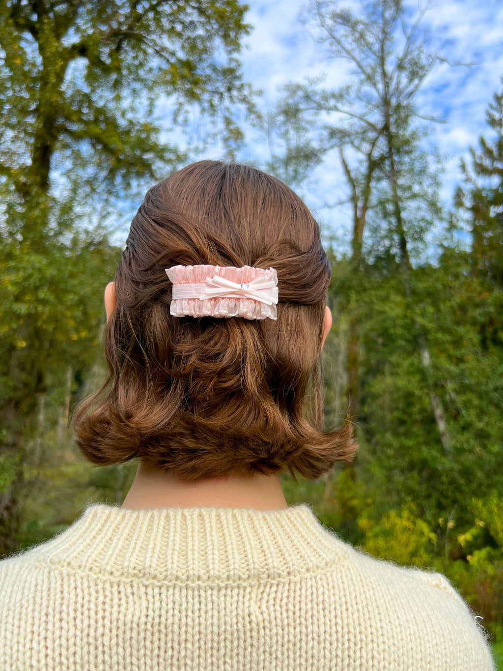 Lilian Crepe Organza Flat Bow