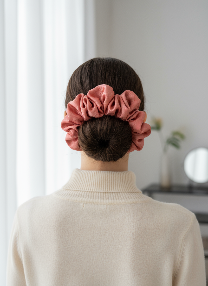 XL Coral Xiang Yun Scrunchies