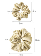 Medium Dahlia Mulberry Silk Scrunchies