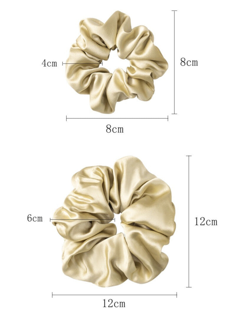 Medium Dahlia Mulberry Silk Scrunchies