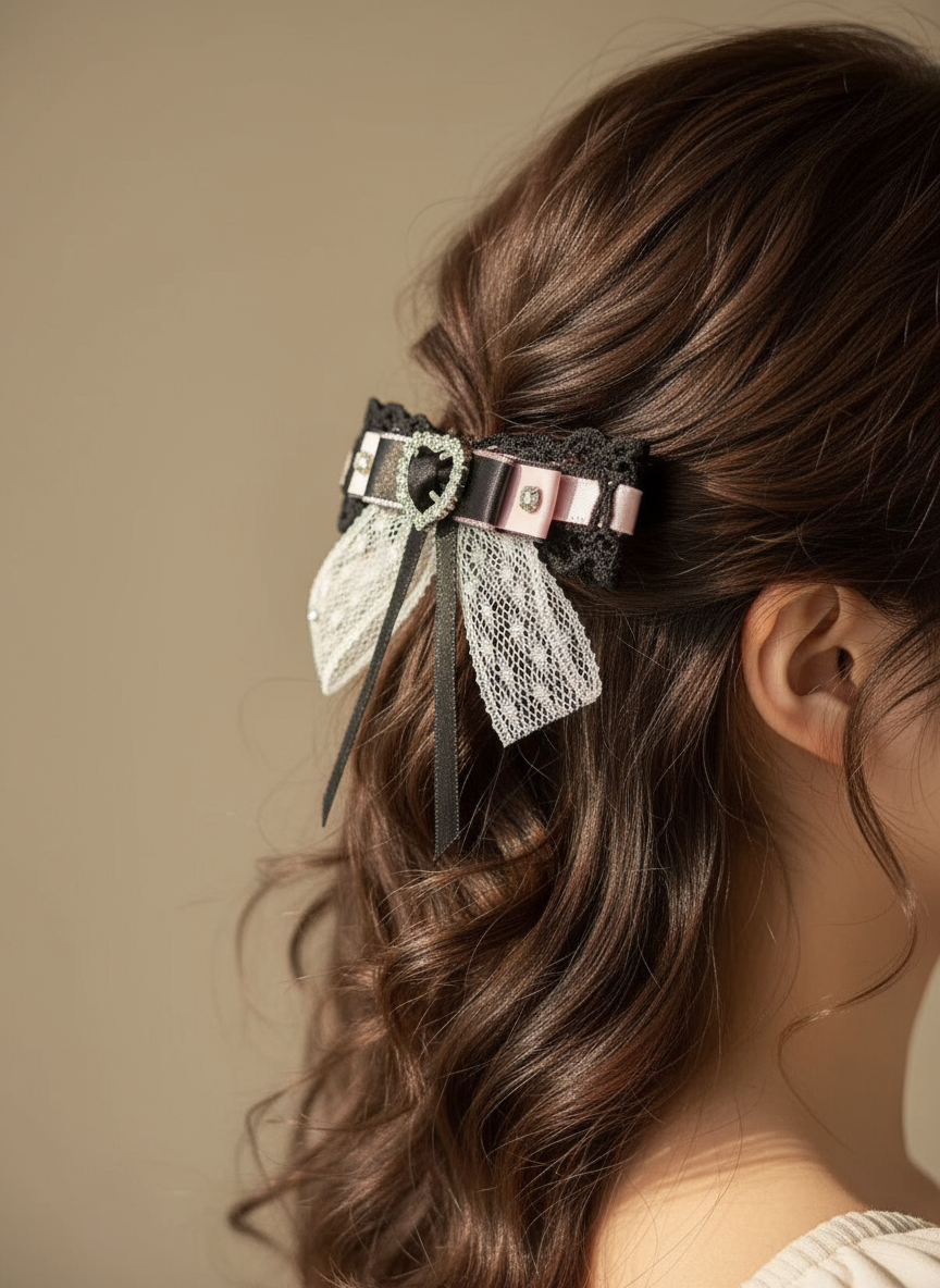 Selina Colorblock Bejewelled Sailor Bow