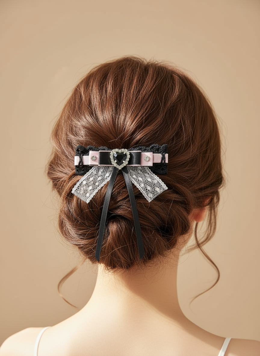 Selina Colorblock Bejewelled Sailor Bow