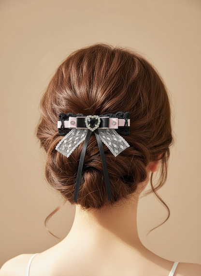 Selina Colorblock Bejewelled Sailor Bow