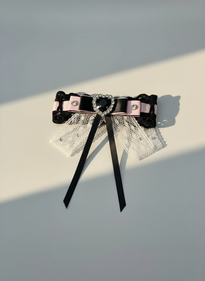 Selina Colorblock Bejewelled Sailor Bow