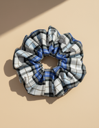 XL Blue Gingham Scrunchies