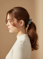 XS Dahlia mulberry Silk Scrunchies