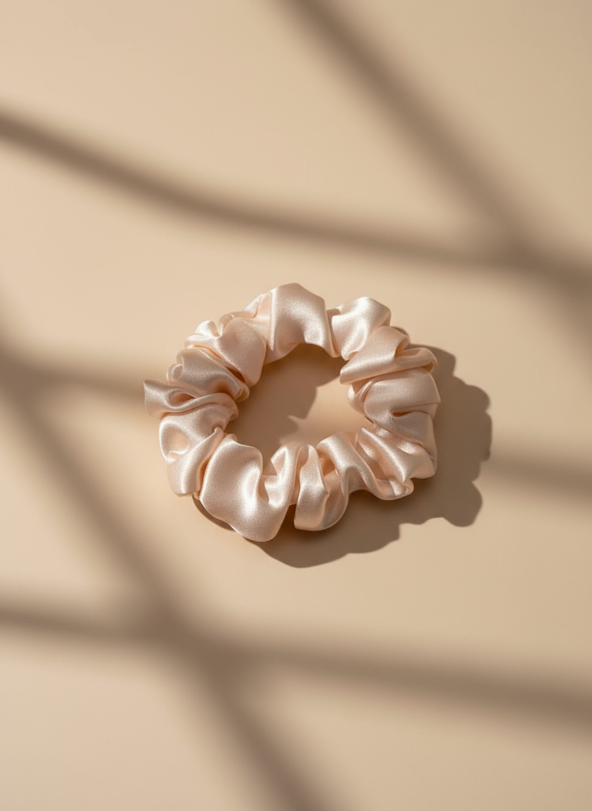 Small Dahlia Mulberry Silk Scrunchies