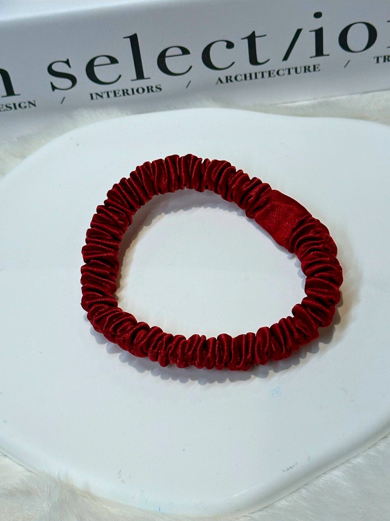 XS Dahlia mulberry Silk Scrunchies