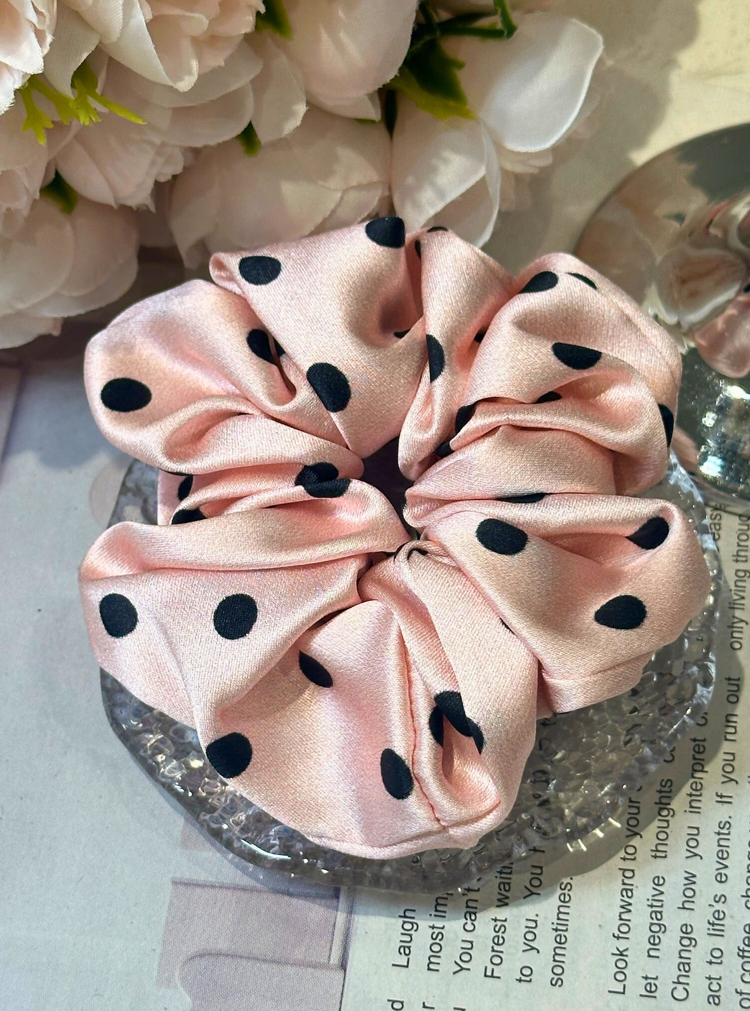 Medium Dahlia Mulberry Silk Scrunchies