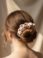 Medium Dahlia Mulberry Silk Scrunchies