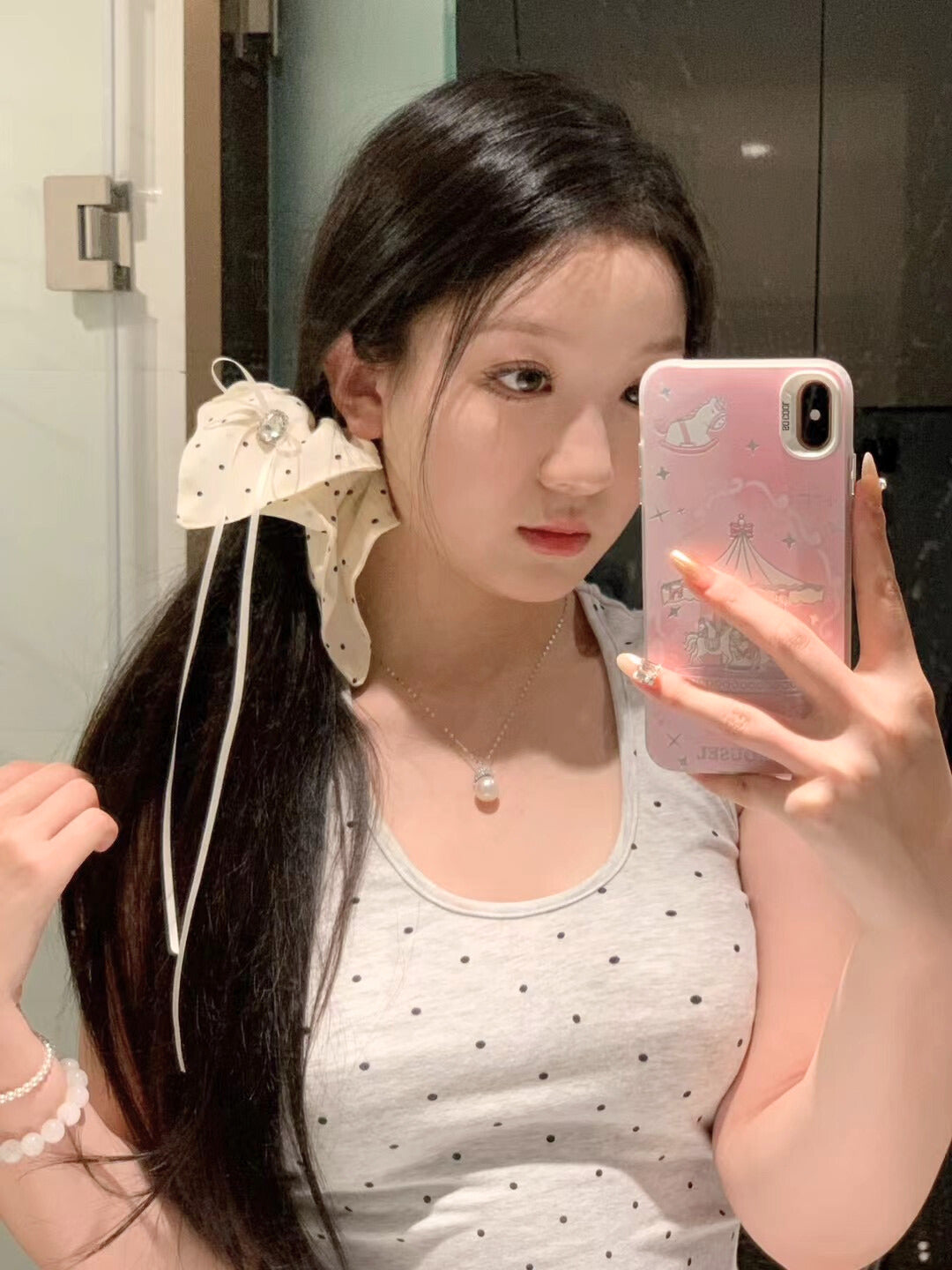 Polka Square Handkerchief Scrunchies
