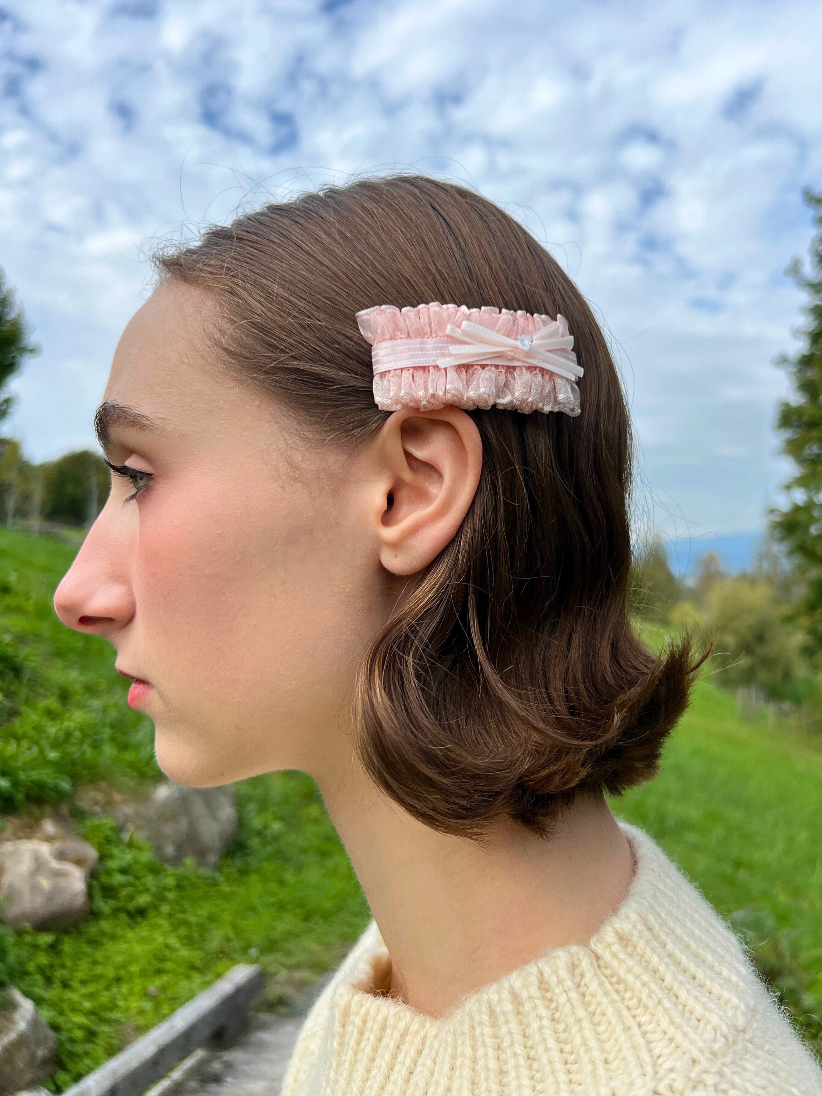 Lilian Crepe Organza Flat Bow