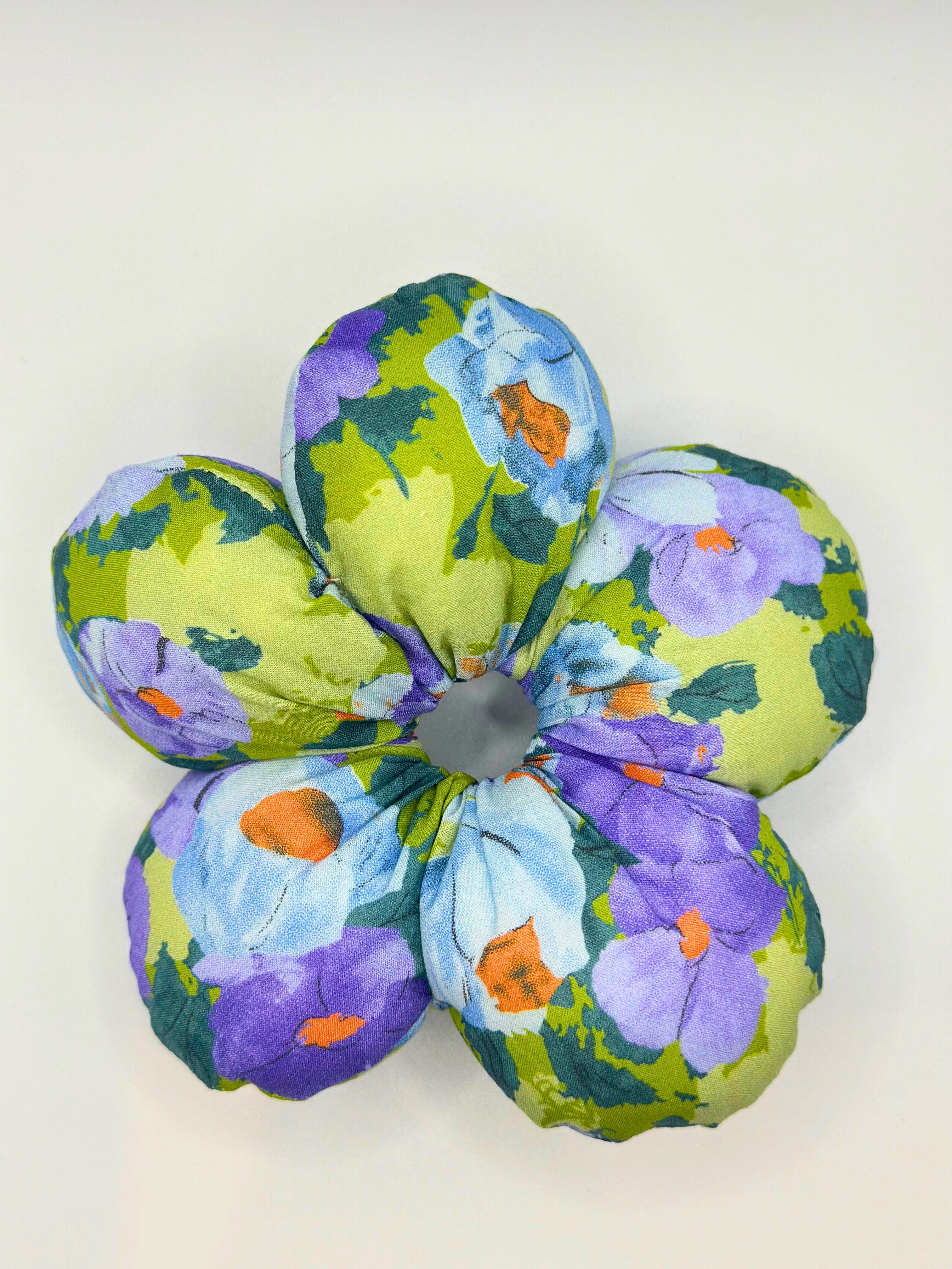 Poppy Flower Scrunchies