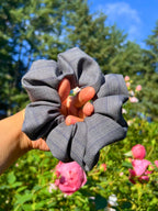 Large Sylvie Checkered Scrunchies