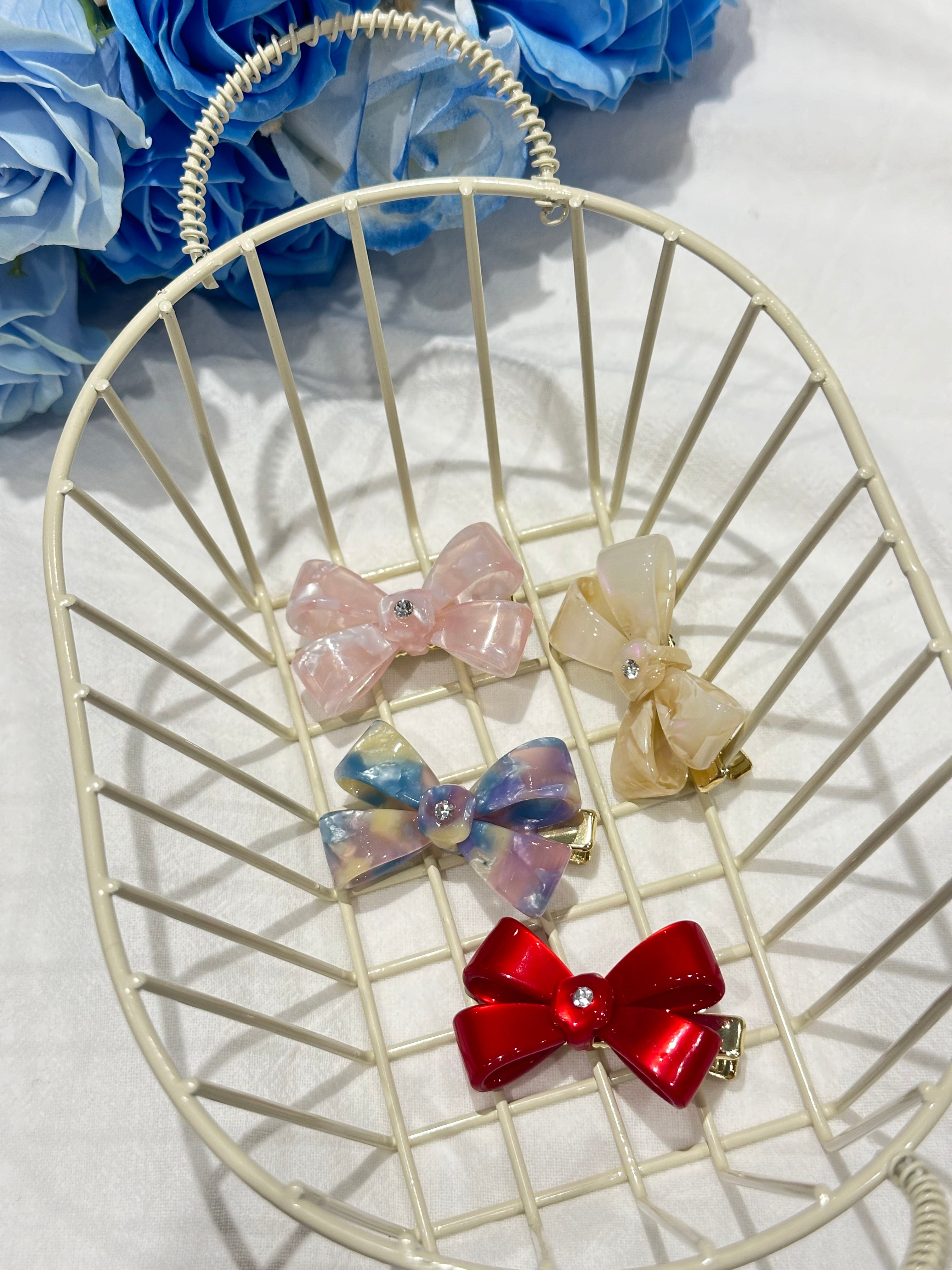 Red  Bow Hair Clip