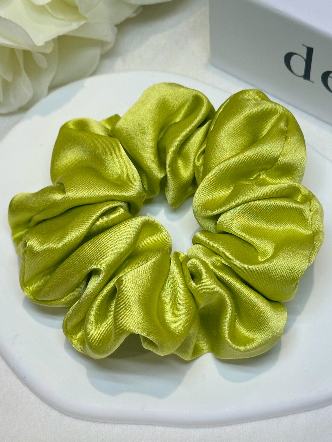 Medium Dahlia Mulberry Silk Scrunchies