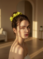 Medium Dahlia Mulberry Silk Scrunchies