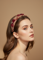 Nicole Plaid Velvet Hairband