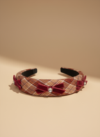 Nicole Plaid Velvet Hairband