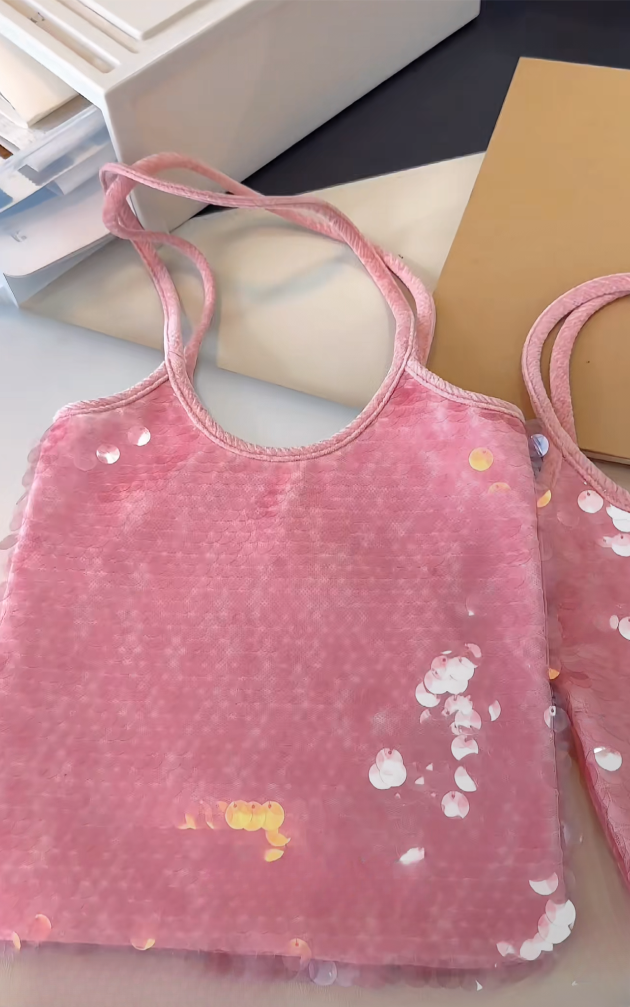Large Blush Evelyn Tote