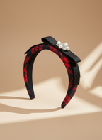Thick Tartan Bejewelled Hairband