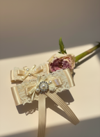 Celeste Fleur Layered Flat Bow