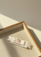 Hibiscus Embroidery Lace Flat Bow