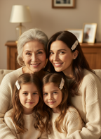 Hibiscus Embroidery Lace Flat Bow