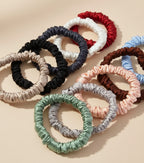 XS Dahlia mulberry Silk Scrunchies