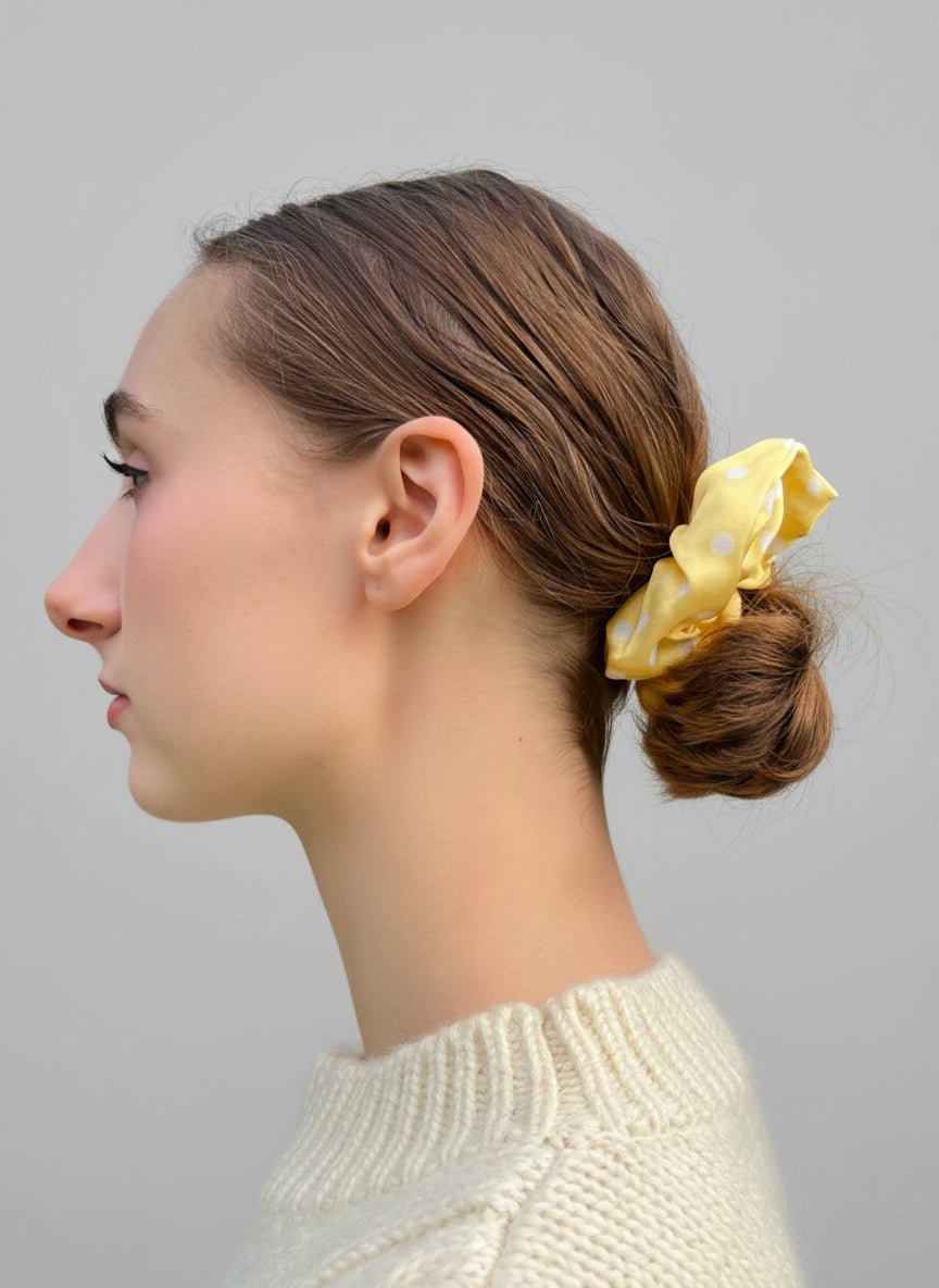 Medium Dahlia Mulberry Silk Scrunchies