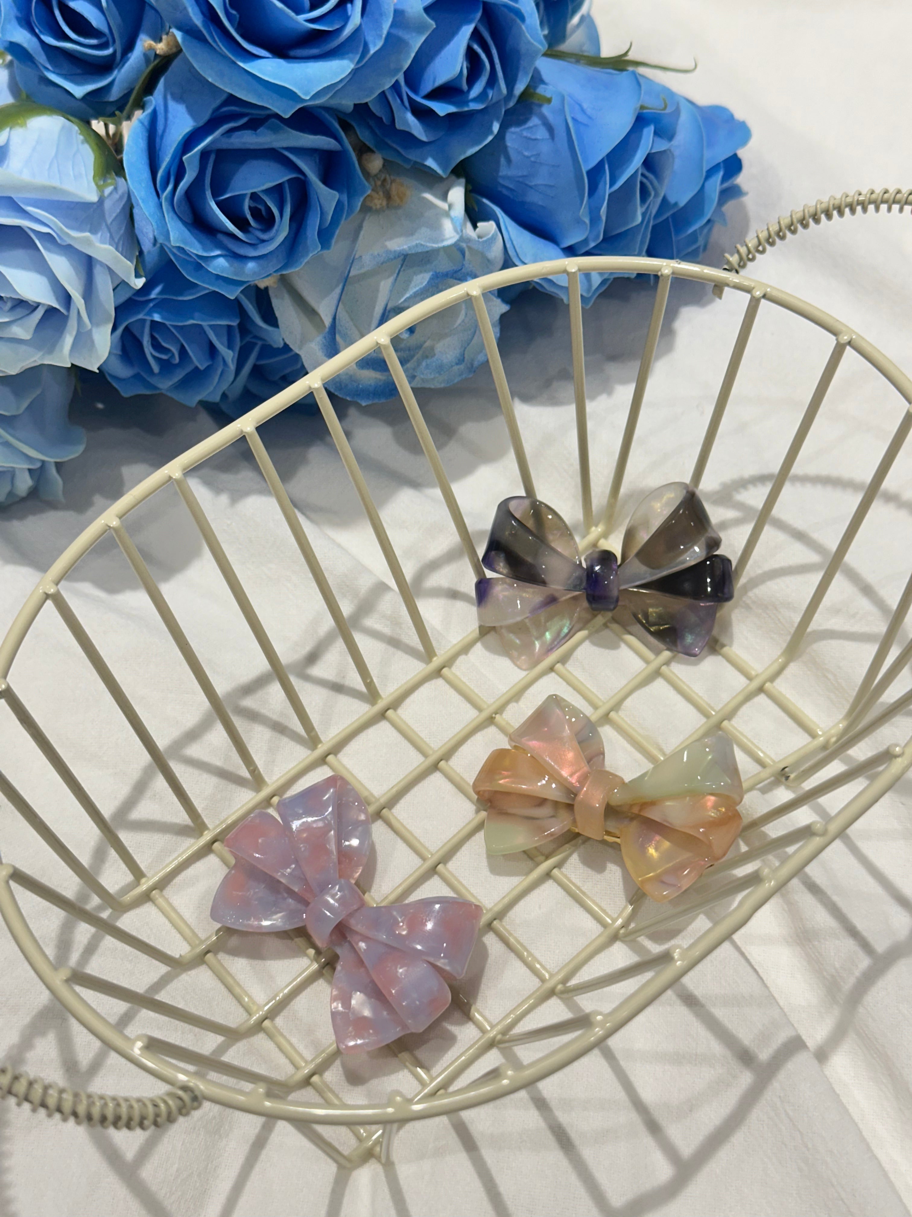 Smoky Ombre bow hair clip