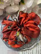 Medium Dahlia Mulberry Silk Scrunchies