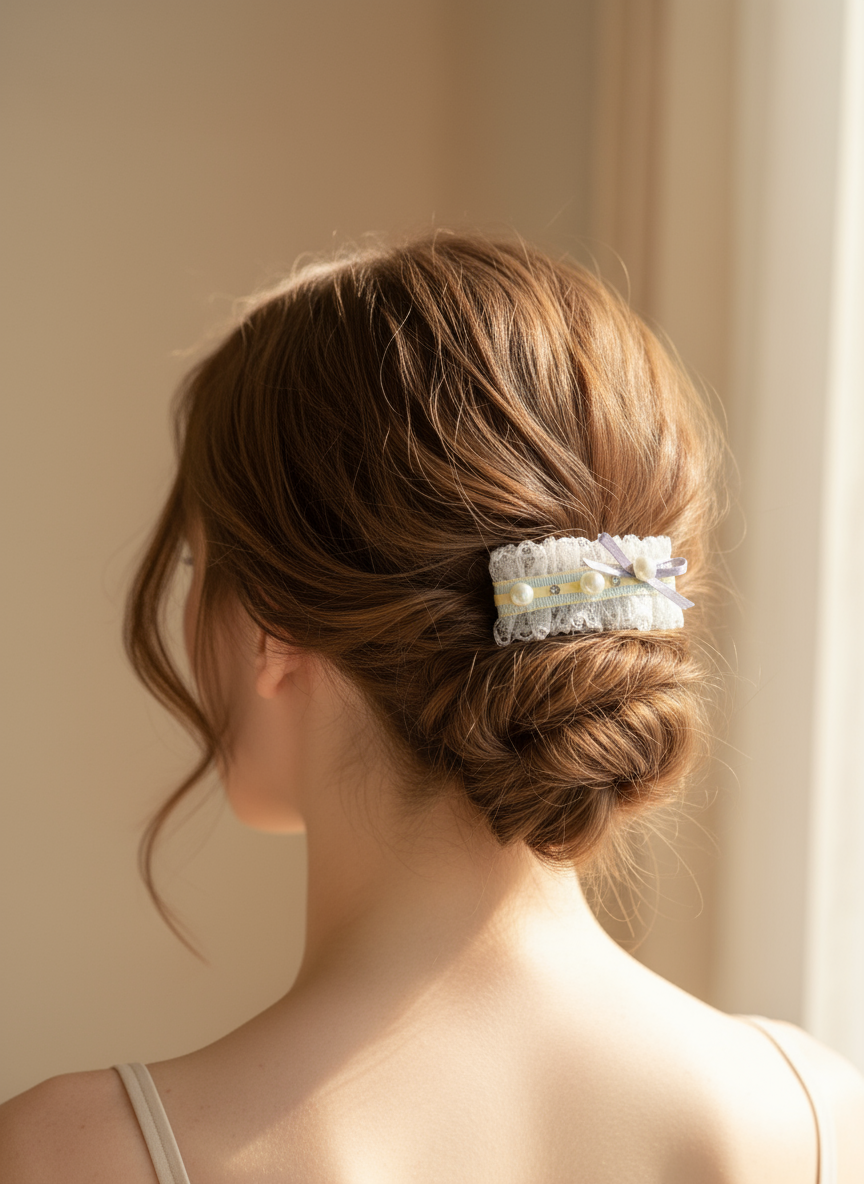 Juliette Organza Crepe Flat Bow