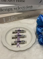 Elara 2 Tone  Bejewelled Amethyst Hair Clip