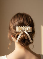 Celeste Fleur Layered Flat Bow