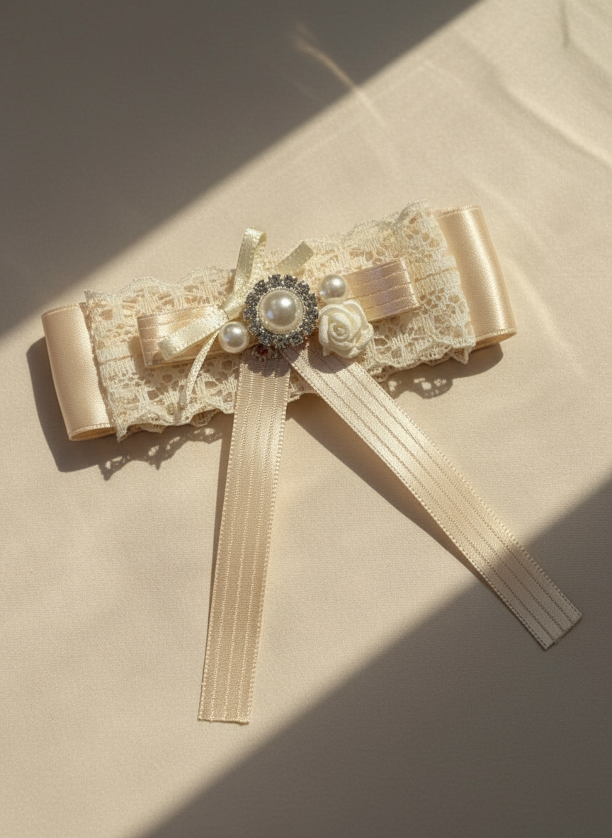 Celeste Fleur Layered Flat Bow