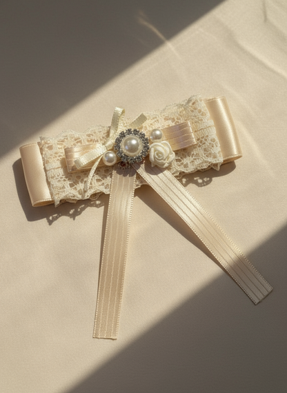 Celeste Fleur Layered Flat Bow
