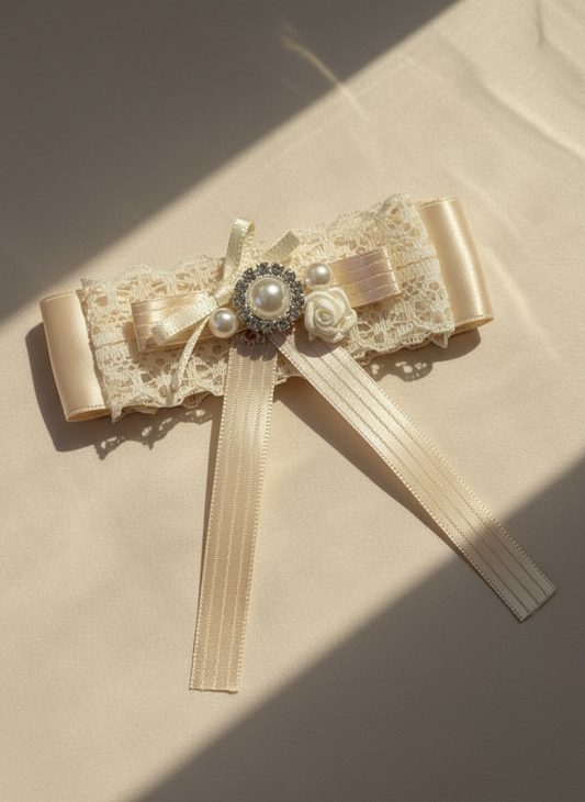 Celeste Fleur Layered Flat Bow