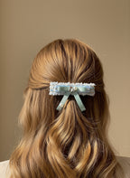 Ophidia Tweed Bejewelled Flat Bow