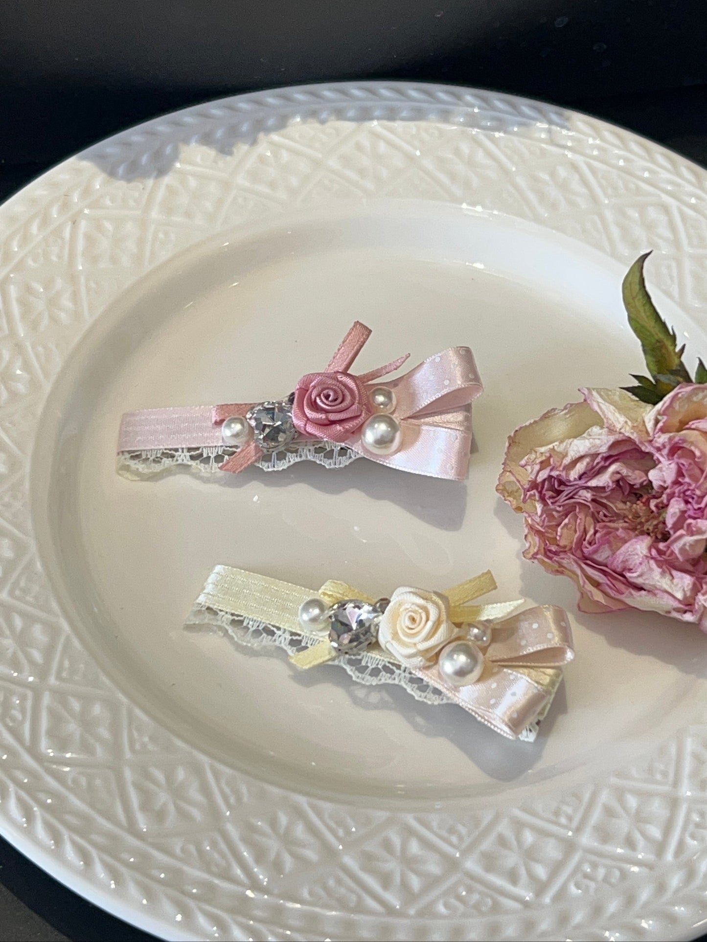 Nœud plat à pois Hazel Rose