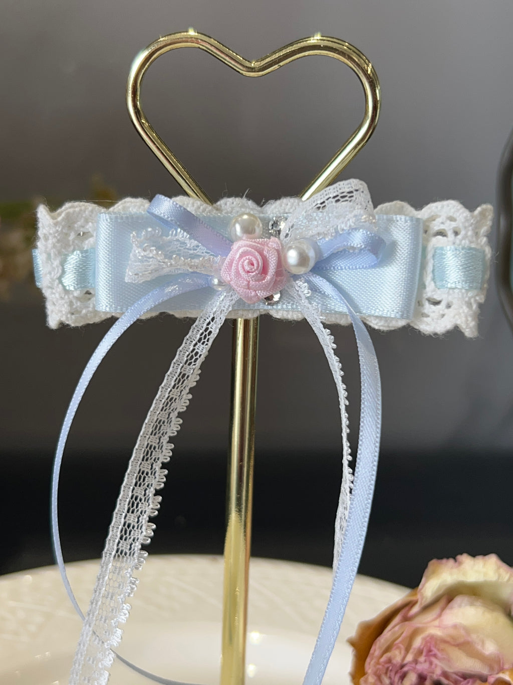Nœud plat en dentelle Amelia Fleur
