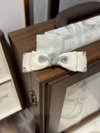 Abigail Swarovski Flat Double Bow