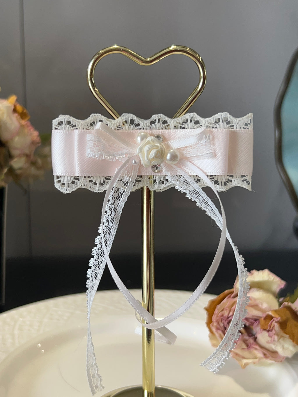 Nœud plat en dentelle Amelia Fleur
