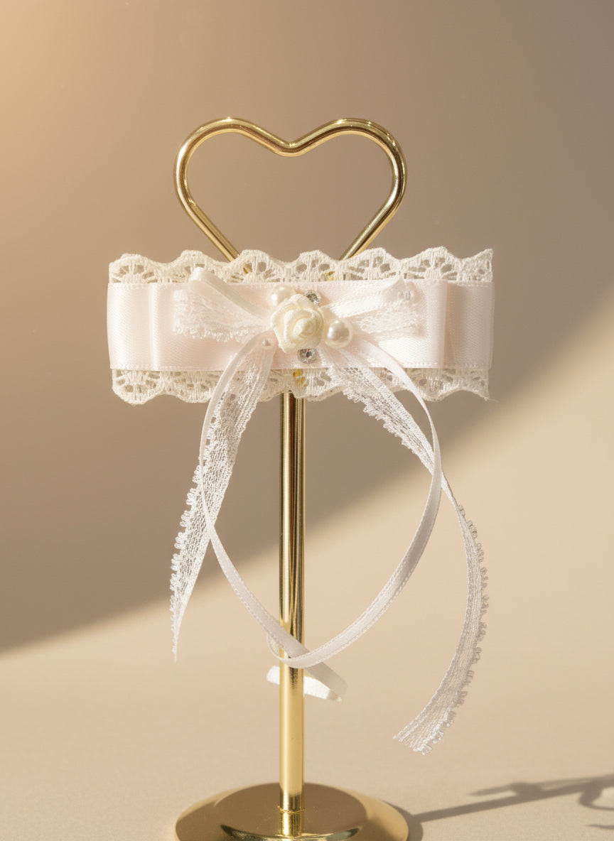 Nœud plat en dentelle Amelia Fleur