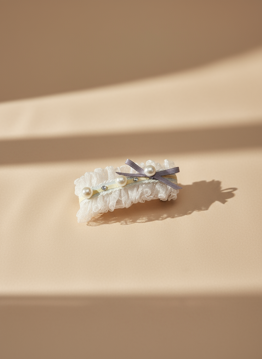 Juliette Organza Crepe Flat Bow