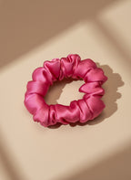 Small Dahlia Mulberry Silk Scrunchies