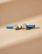 Denim Swarovski Hair Clip