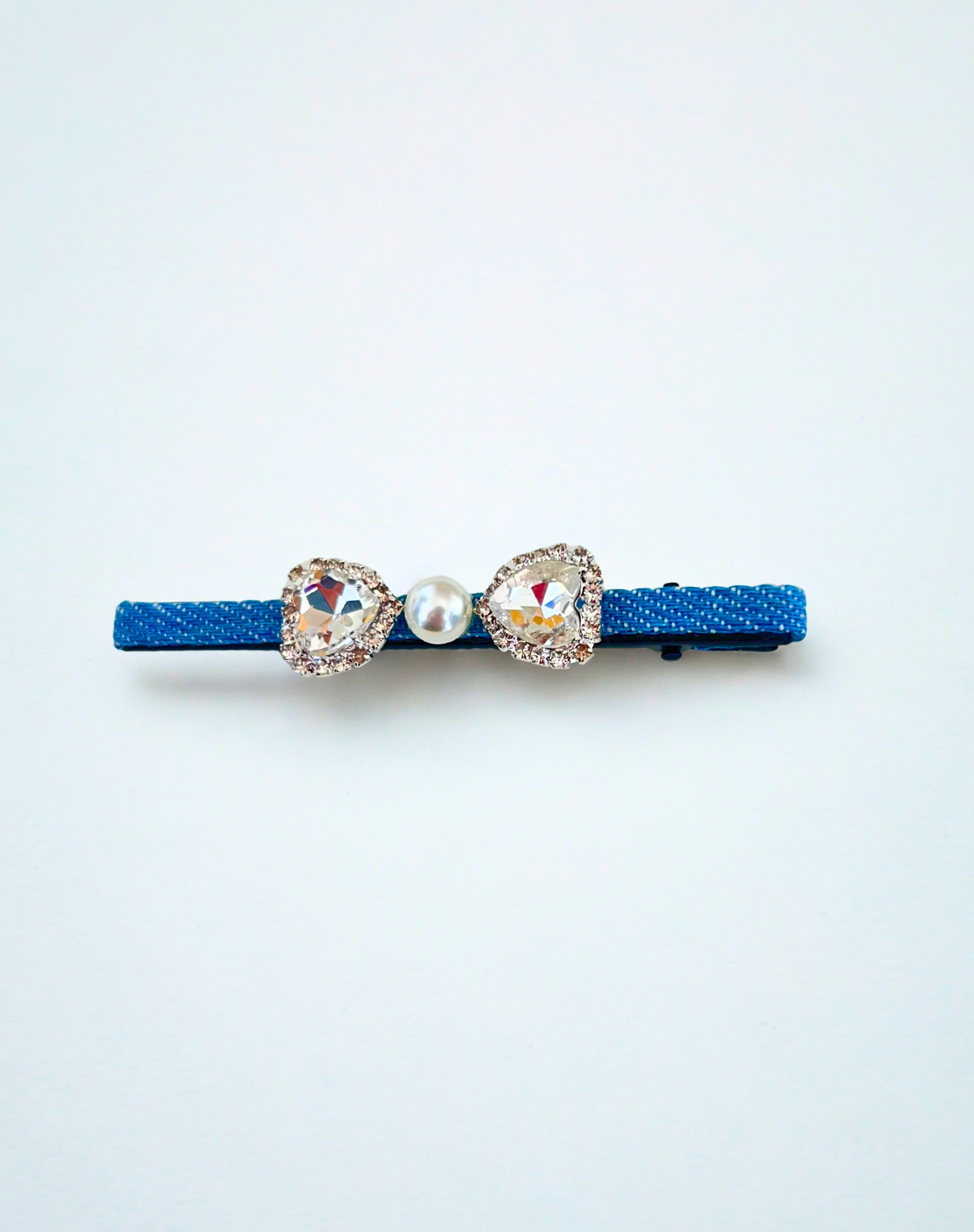 Pince à cheveux en jean Swarovski