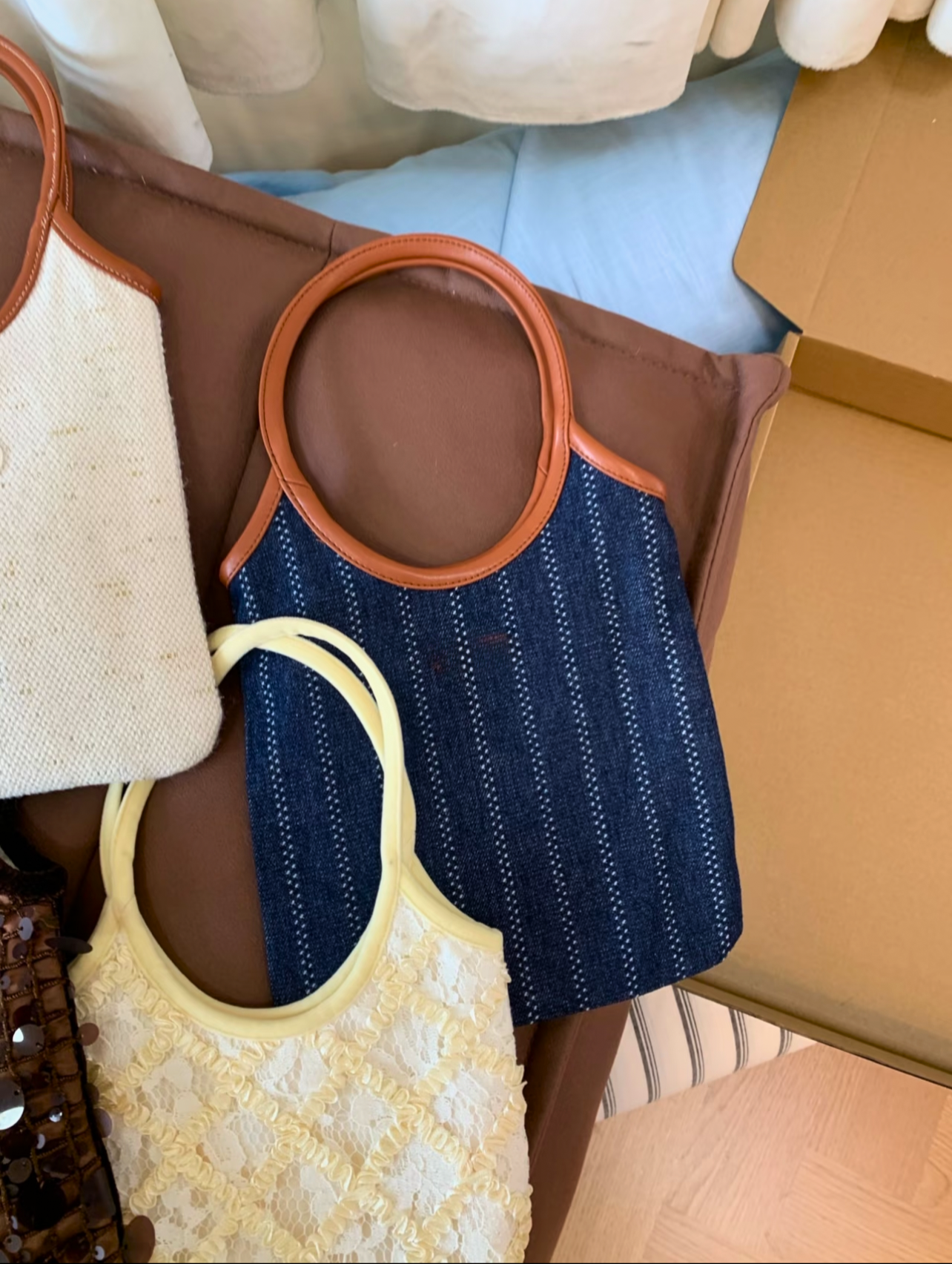 Mini Evelyn Denim Tote